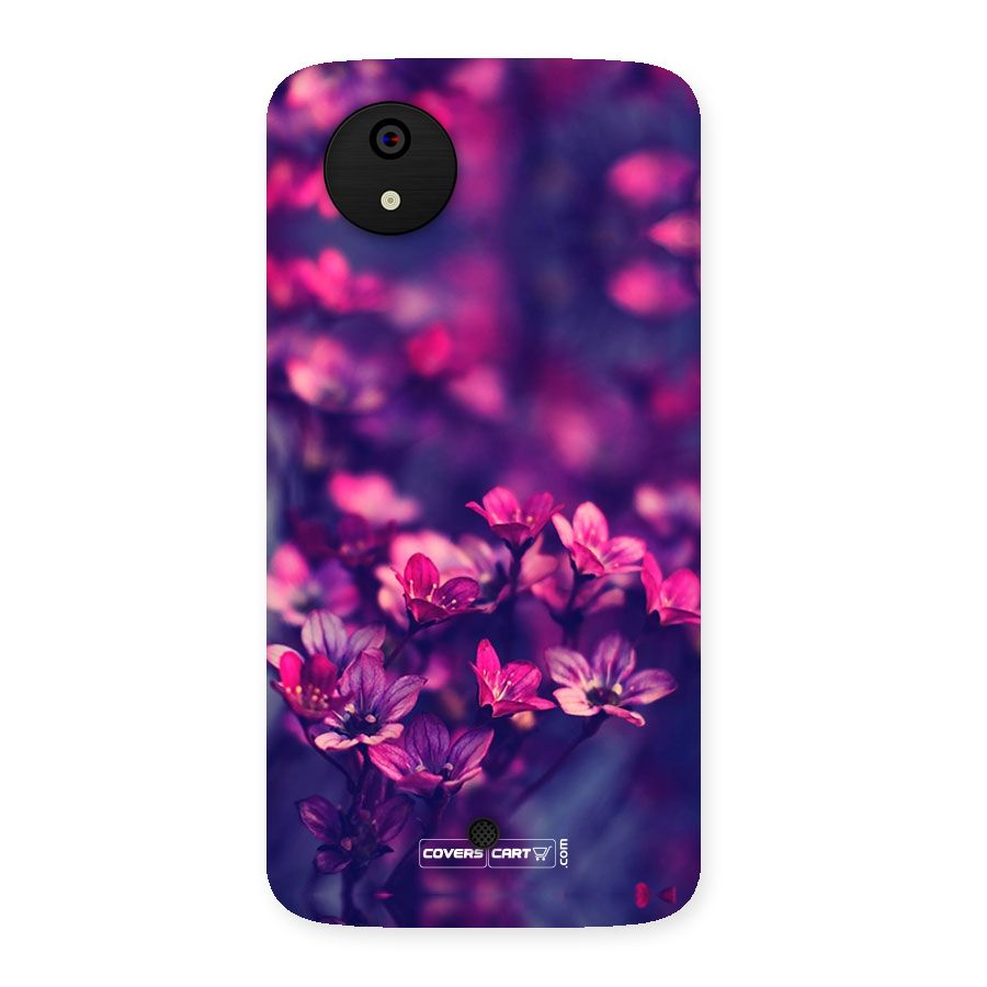 Violet Floral Back Case for Micromax Canvas A1