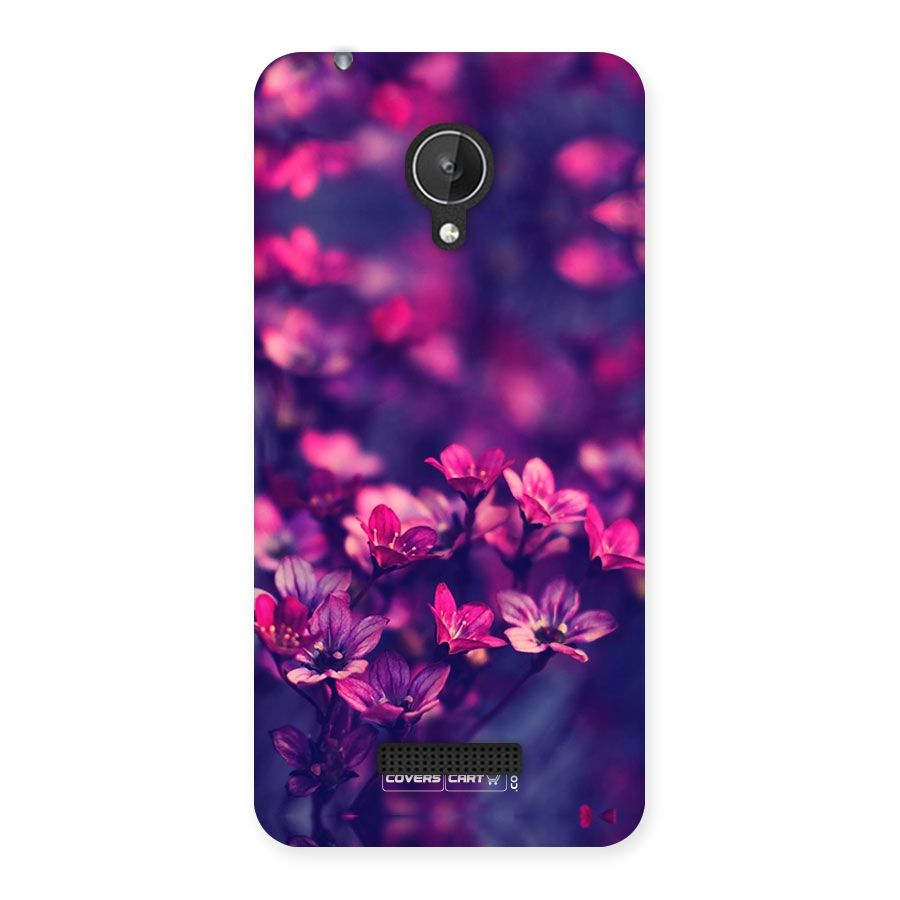 Violet Floral Back Case for Micromax Canvas Spark Q380