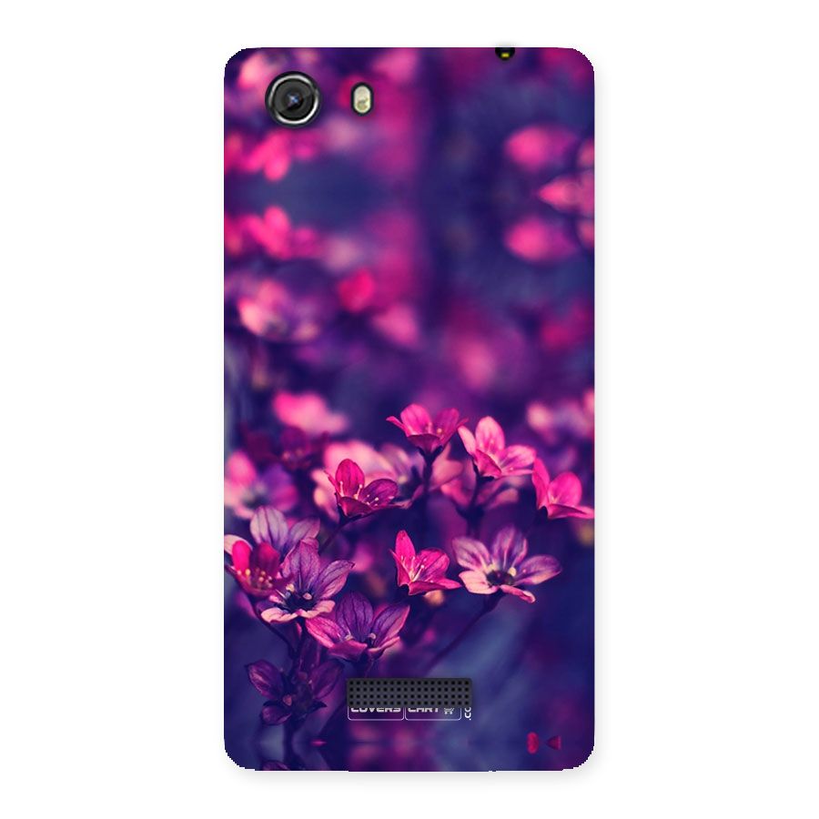 Violet Floral Back Case for Micromax Unite 3