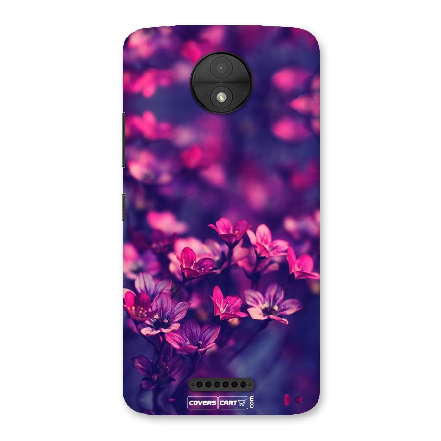 Violet Floral Back Case for Moto C