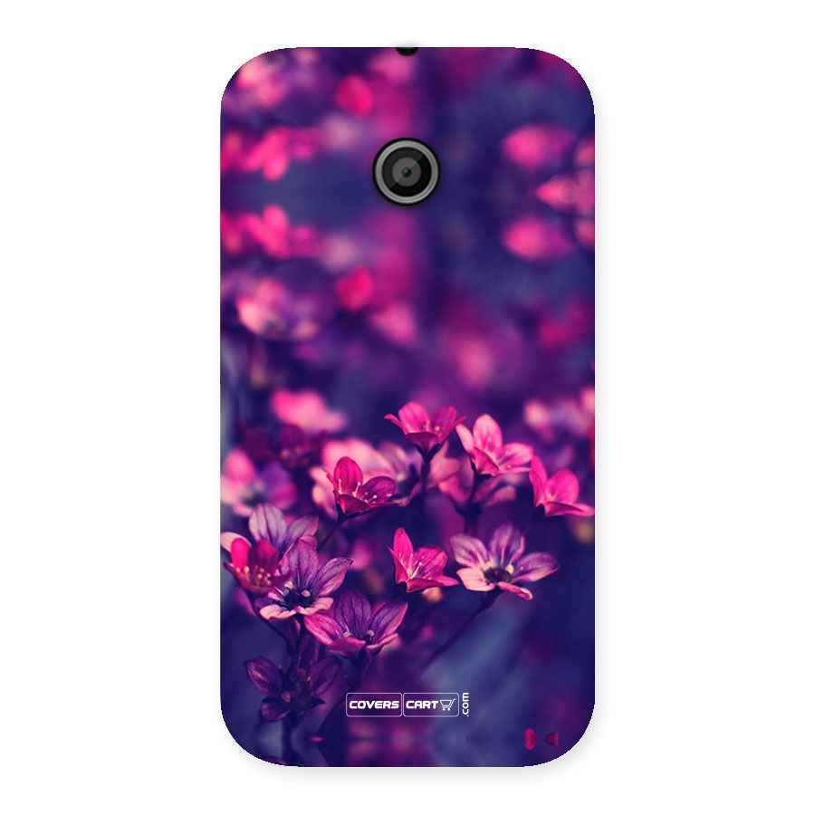 Violet Floral Back Case for Moto E