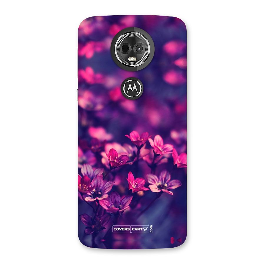 Violet Floral Back Case for Moto E5 Plus