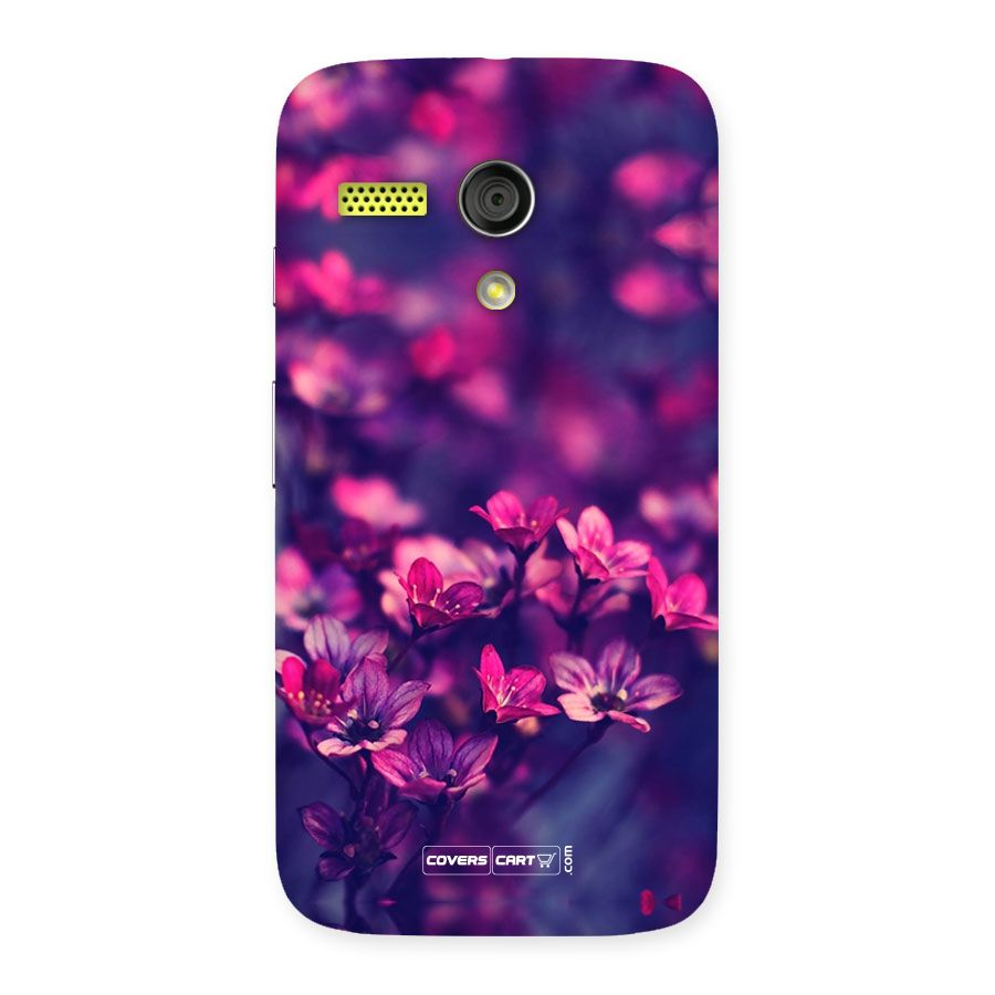 Violet Floral Back Case for Moto G