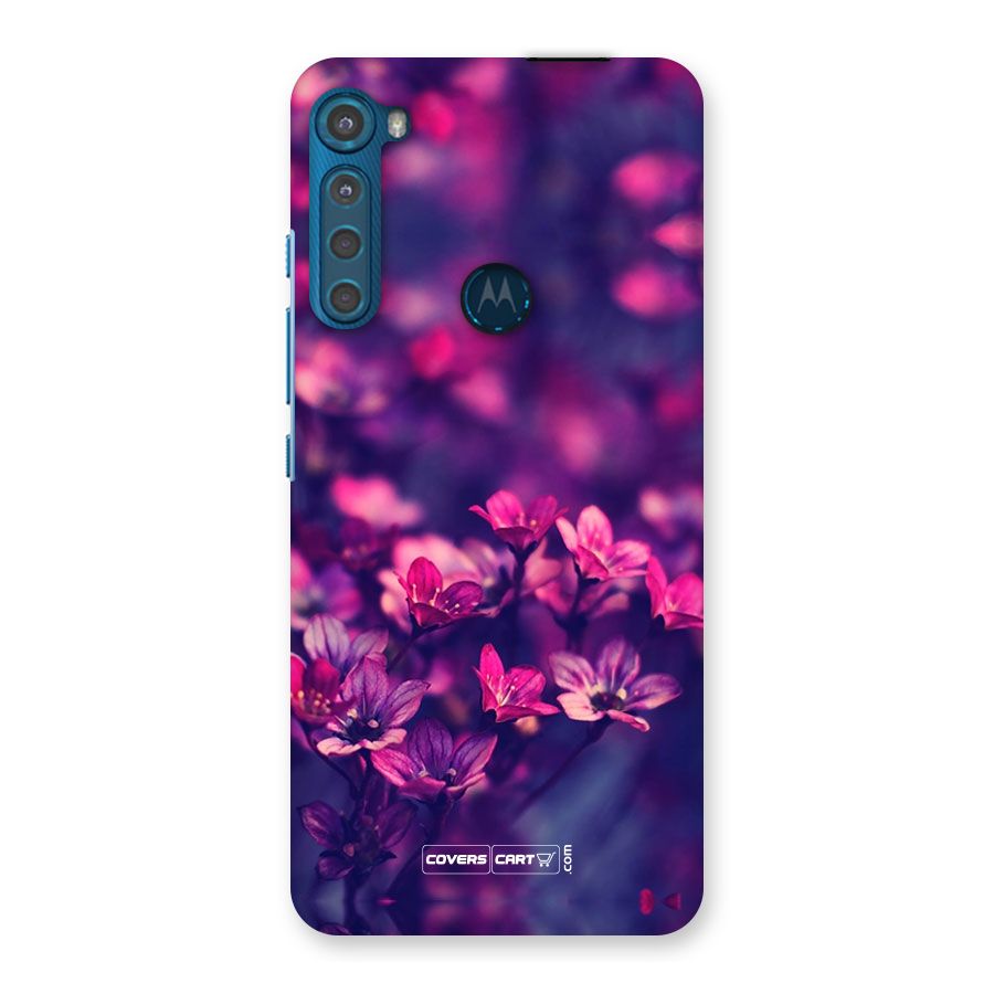 Violet Floral Back Case for Motorola One Fusion Plus