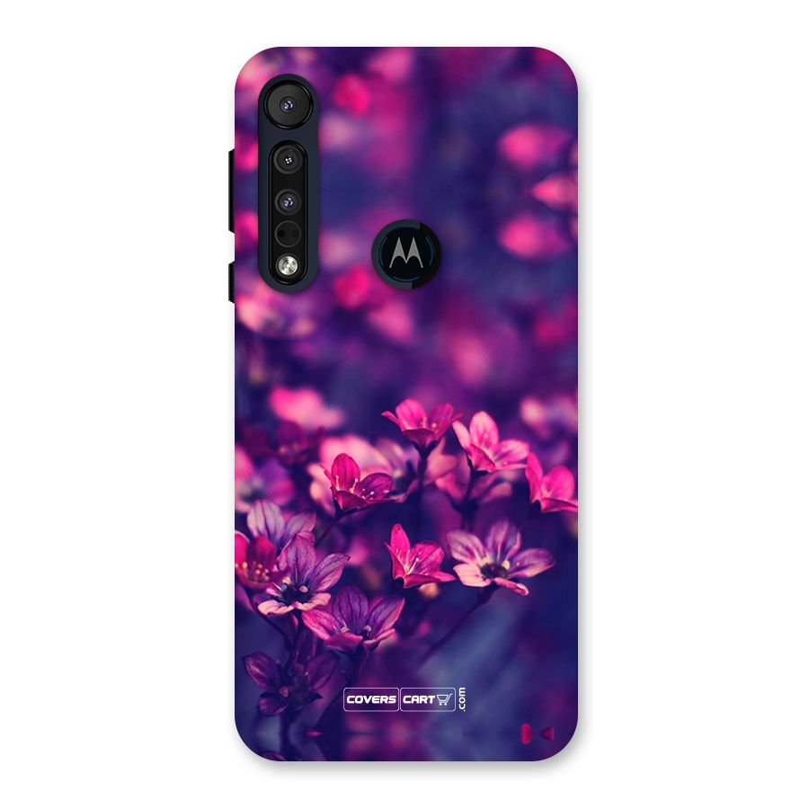 Violet Floral Back Case for Motorola One Macro