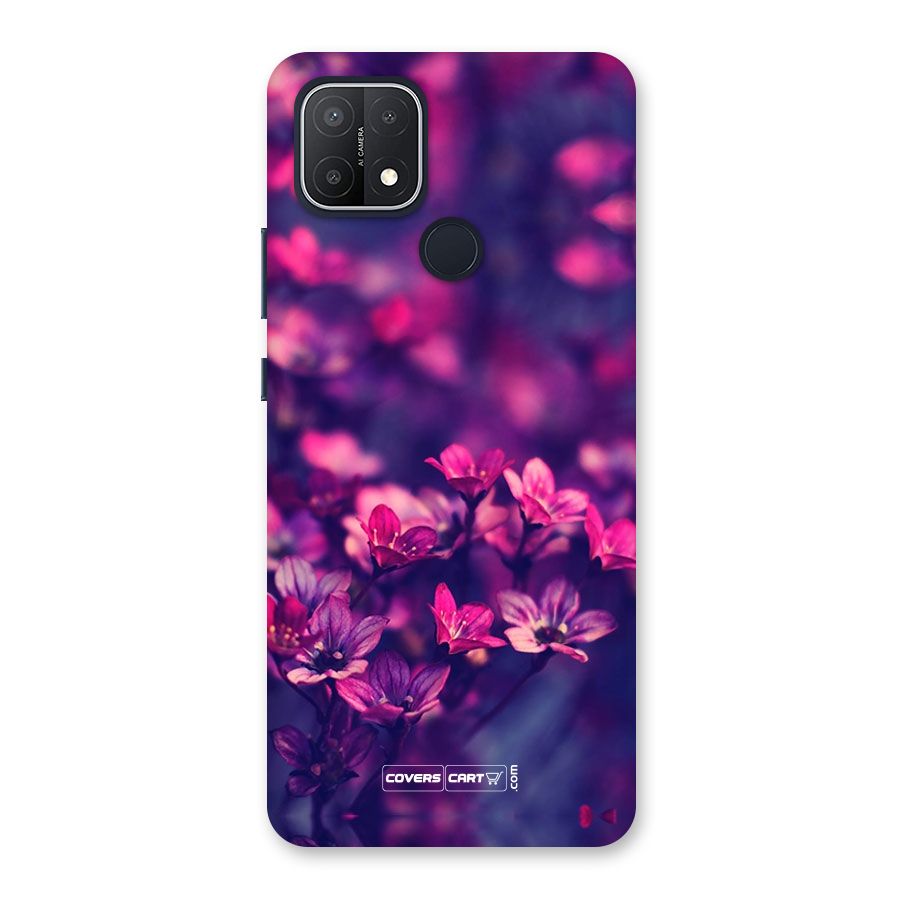 Violet Floral Back Case for Oppo A15s