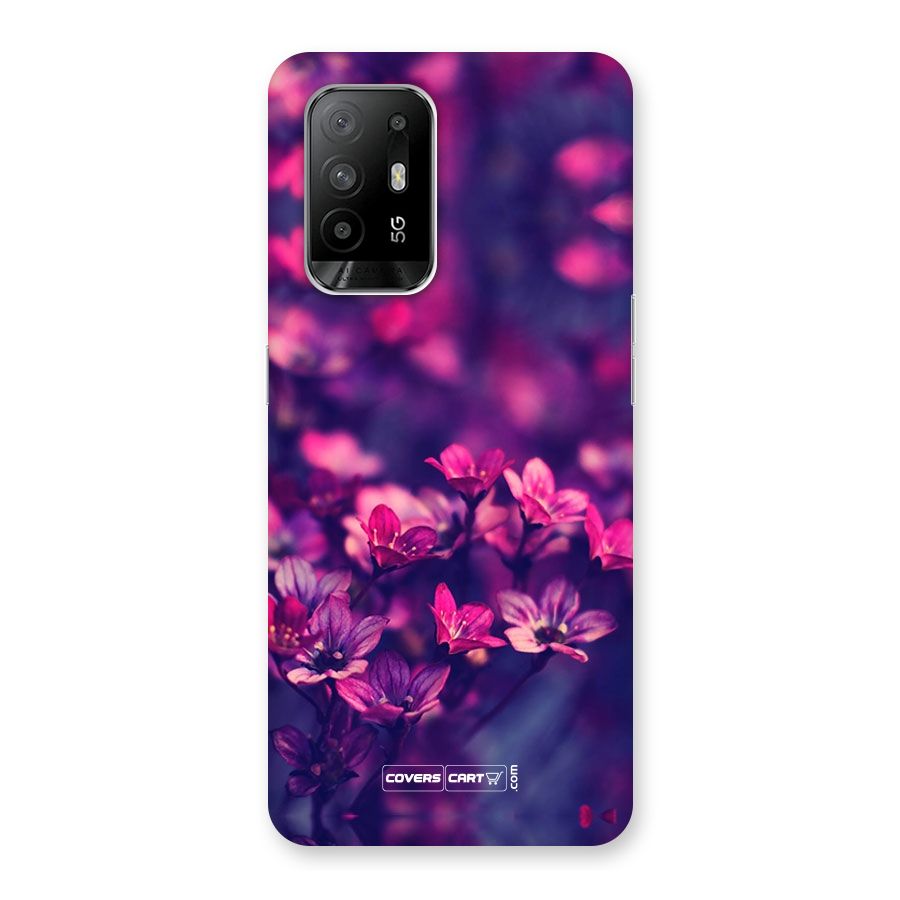 Violet Floral Back Case for Oppo F19 Pro Plus 5G