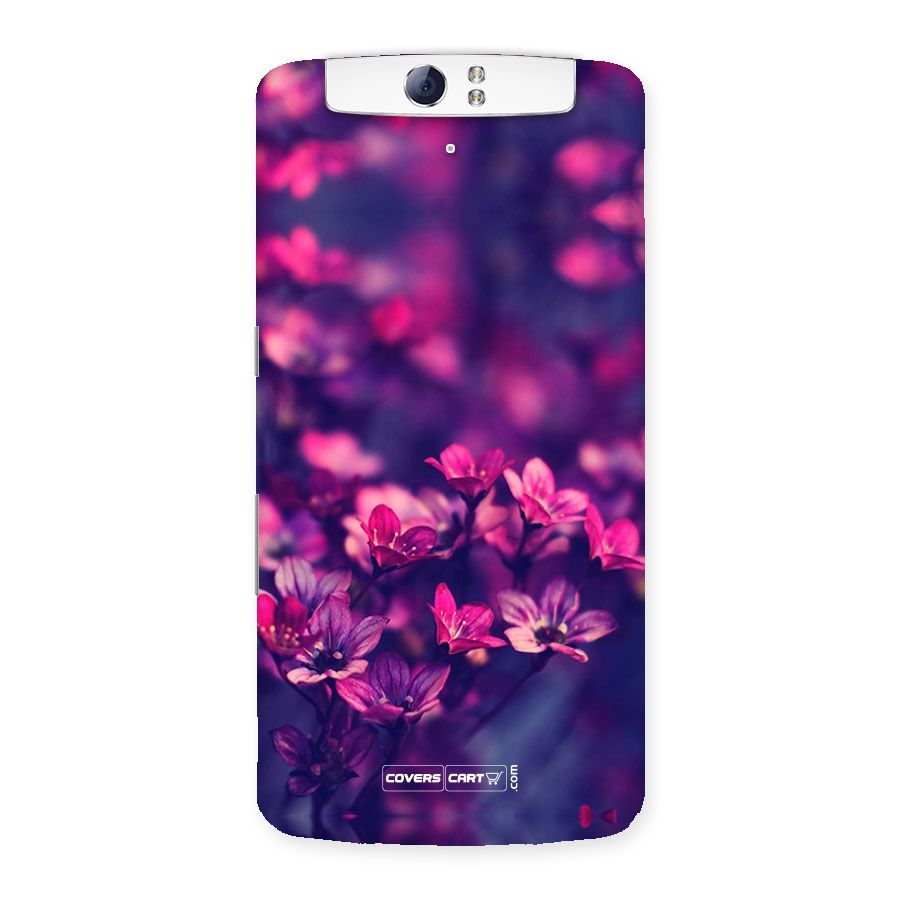 Violet Floral Back Case for Oppo N1