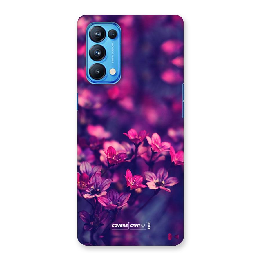 Violet Floral Back Case for Oppo Reno5 Pro 5G