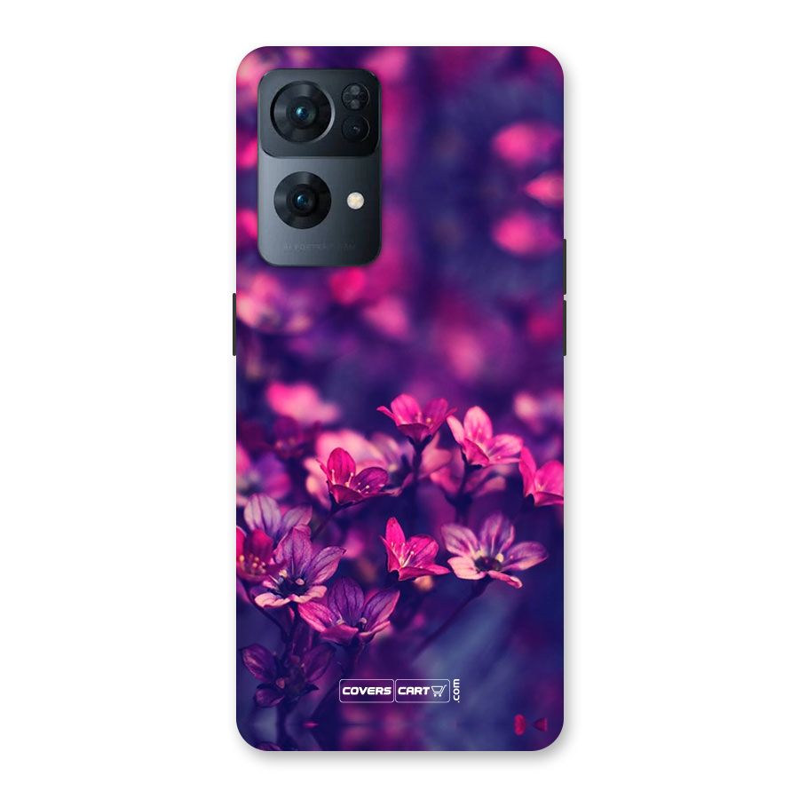Violet Floral Back Case for Oppo Reno7 Pro 5G
