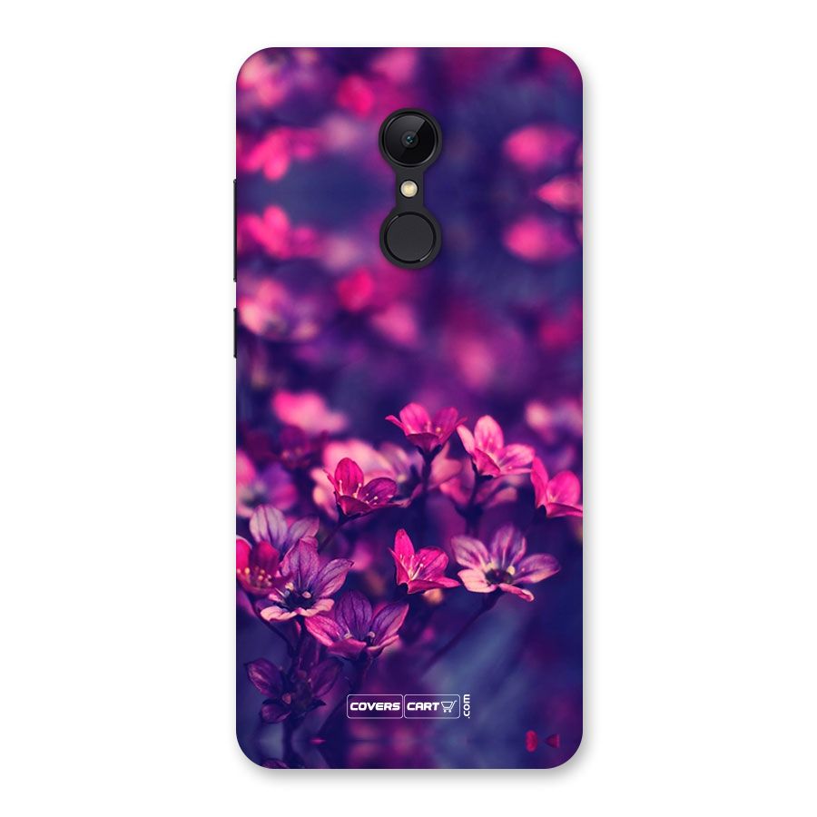 Violet Floral Back Case for Redmi 5