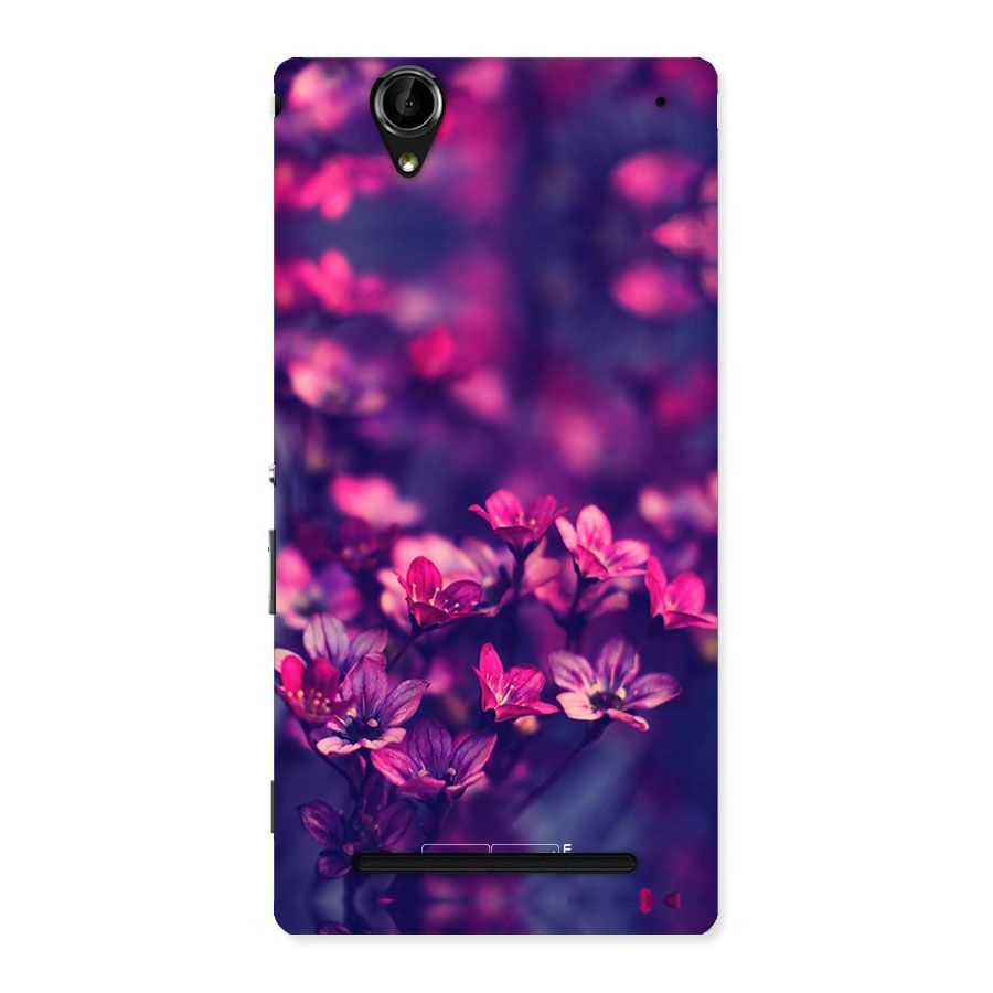 Violet Floral Back Case for Sony Xperia T2