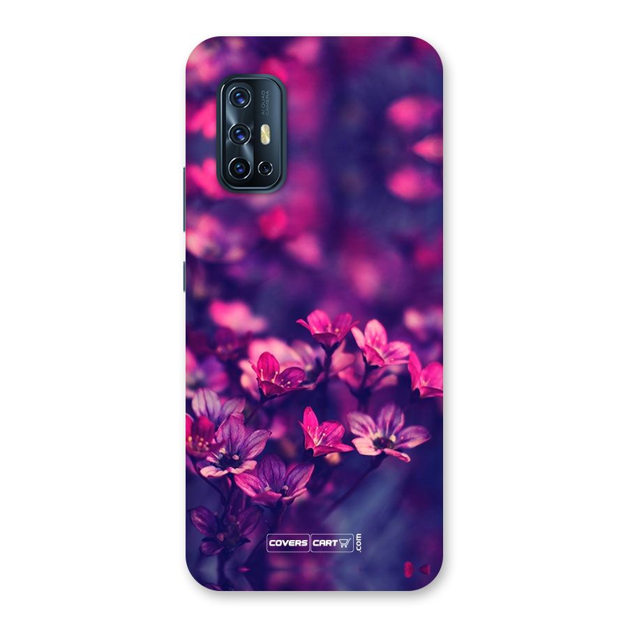 Violet Floral Back Case for Vivo V17