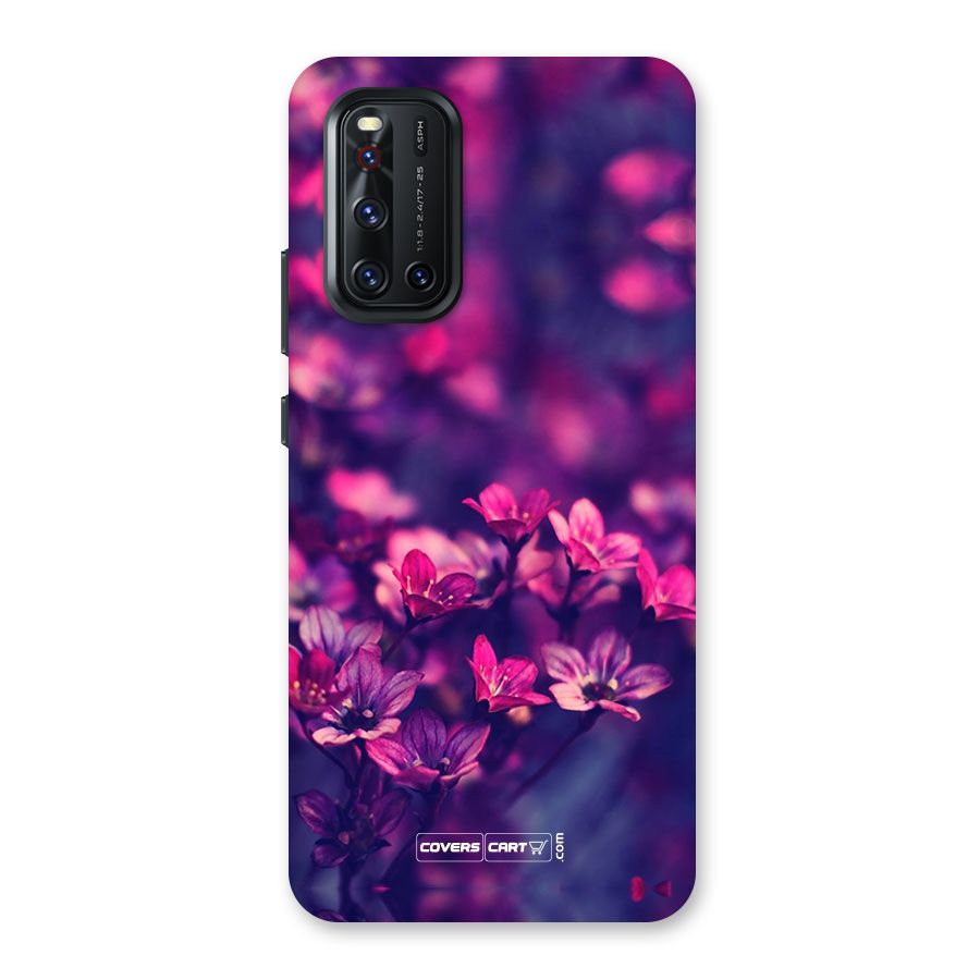 Violet Floral Back Case for Vivo V19