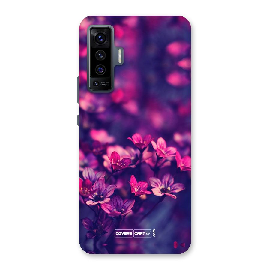 Violet Floral Back Case for Vivo X50