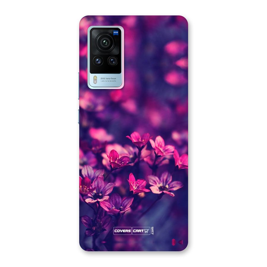 Violet Floral Back Case for Vivo X60 Pro