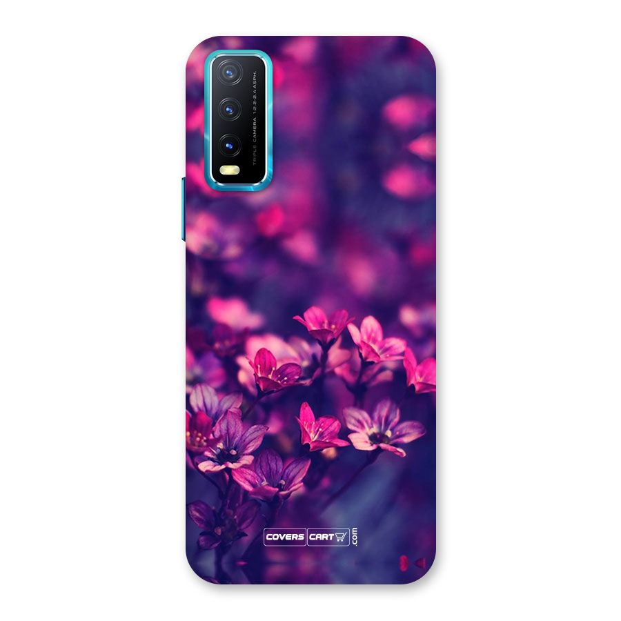 Violet Floral Back Case for Vivo Y20