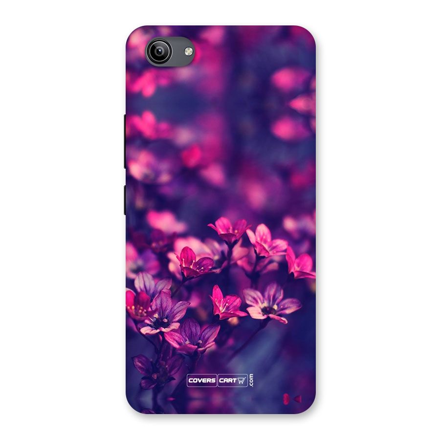 Violet Floral Back Case for Vivo Y81i