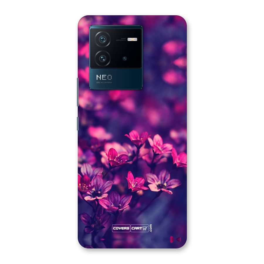 Violet Floral Back Case for Vivo iQOO Neo 6 5G