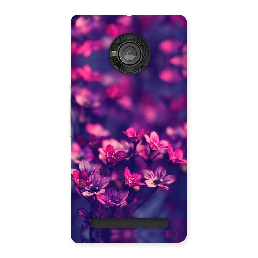 Violet Floral Back Case for Yu Yuphoria