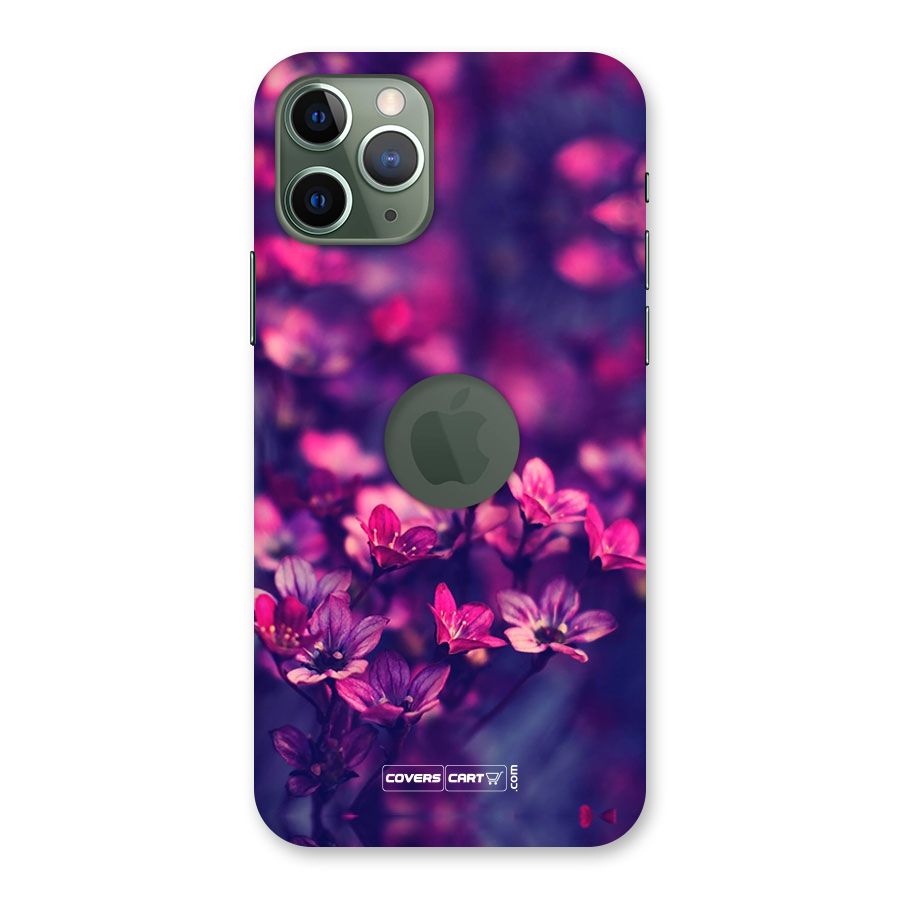 Violet Floral Back Case for iPhone 11 Pro Logo  Cut