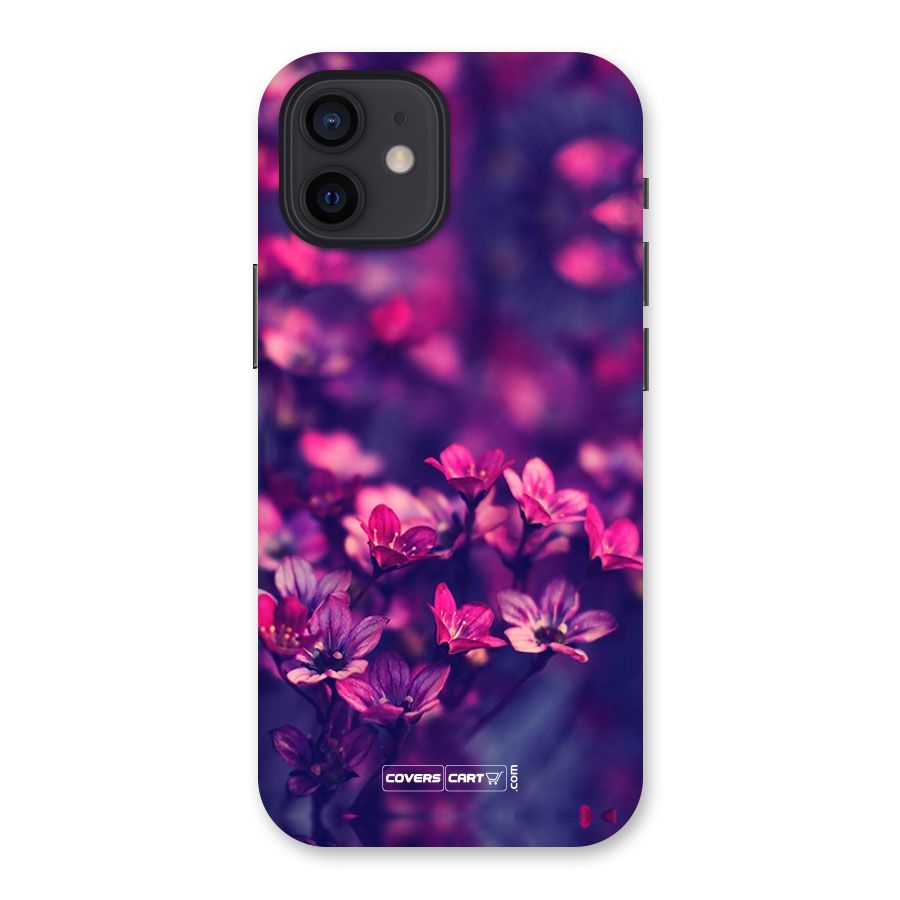 Violet Floral Back Case for iPhone 12