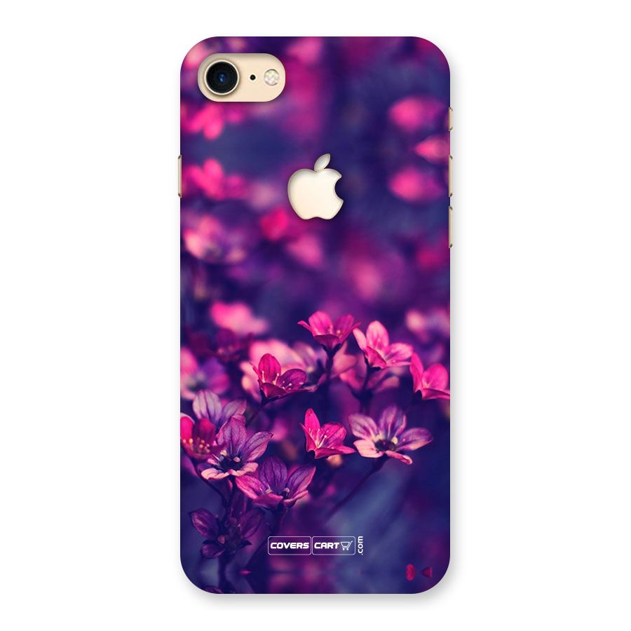Violet Floral Back Case for iPhone 7 Apple Cut