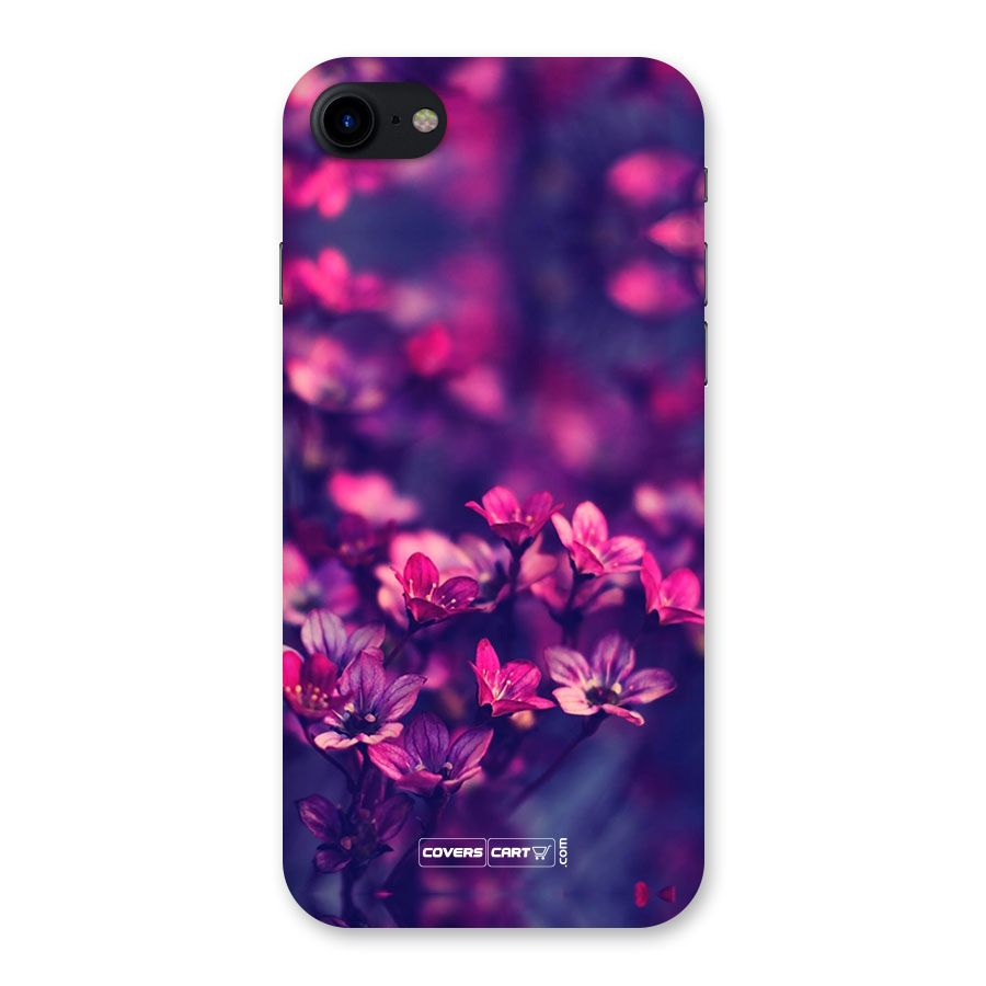 Violet Floral Back Case for iPhone SE 2020