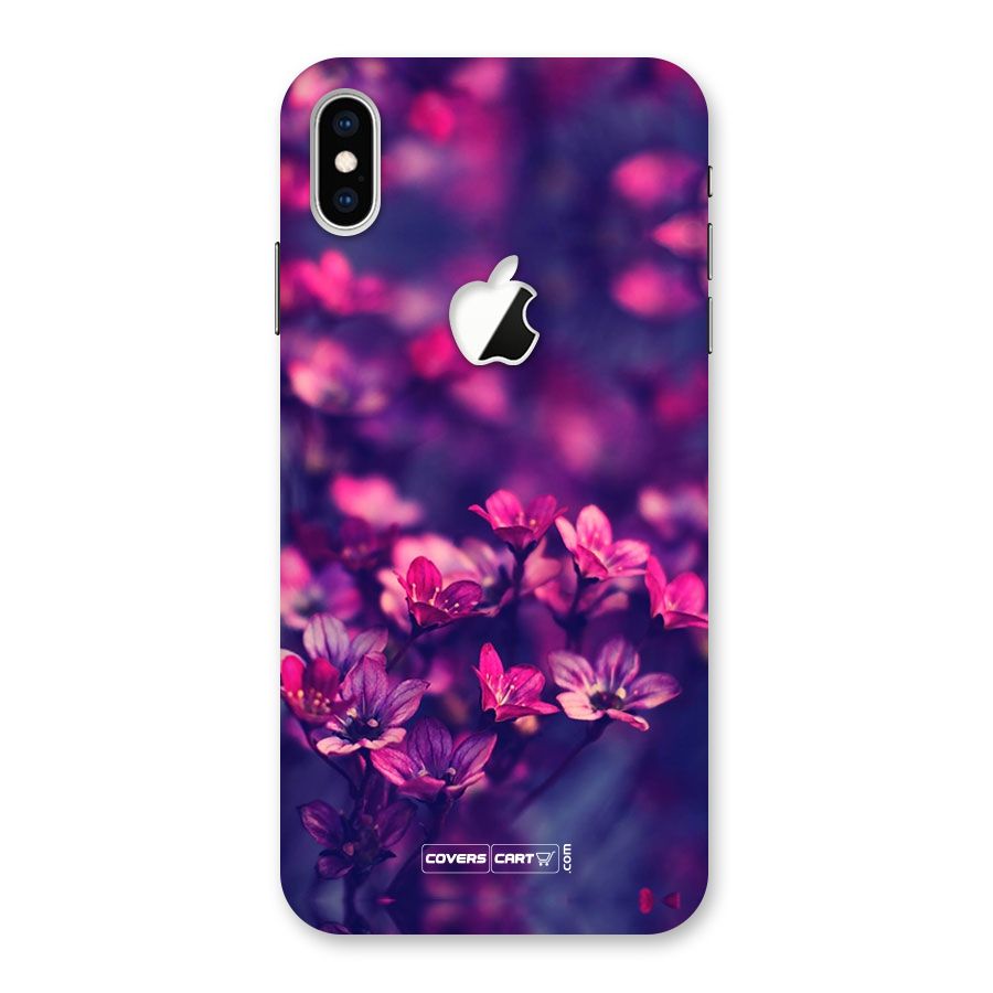 Violet Floral Back Case for iPhone XS Max Apple Cut