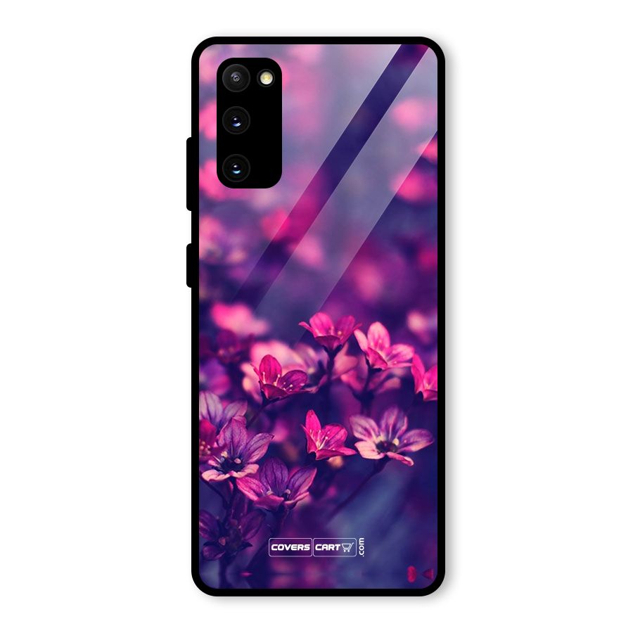 Violet Floral Glass Back Case for Galaxy S20 FE 5G