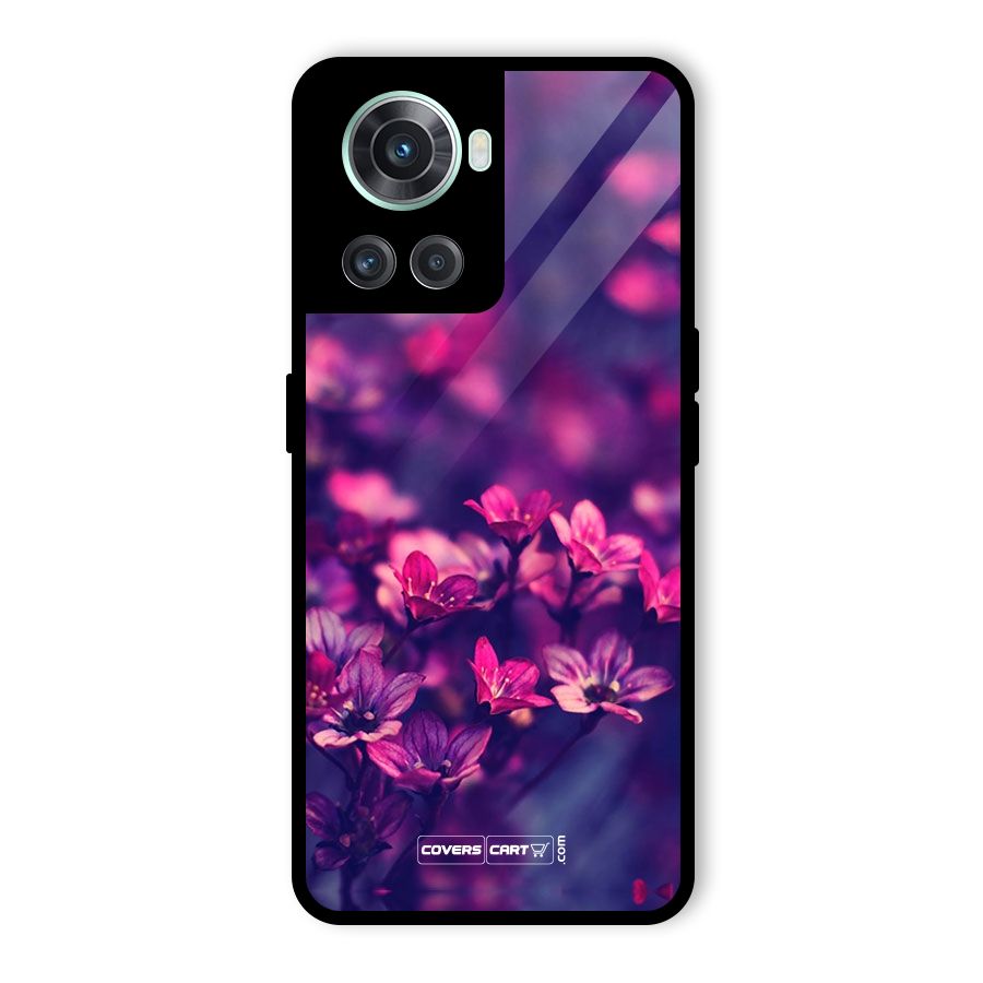 Violet Floral Glass Back Case for OnePlus 10R