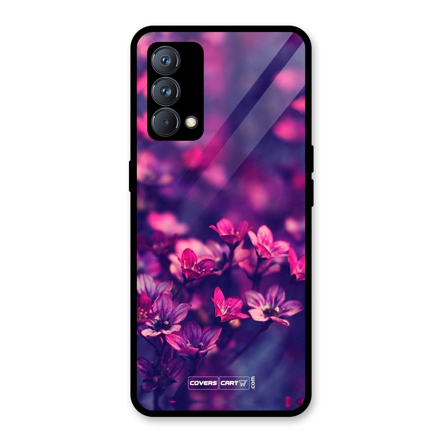 Violet Floral Glass Back Case for Realme GT Master Edition