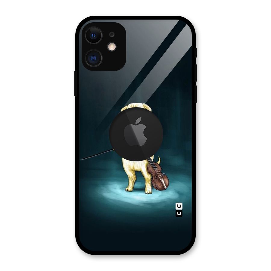 Violin Master Glass Back Case for iPhone 11 Logo Cut