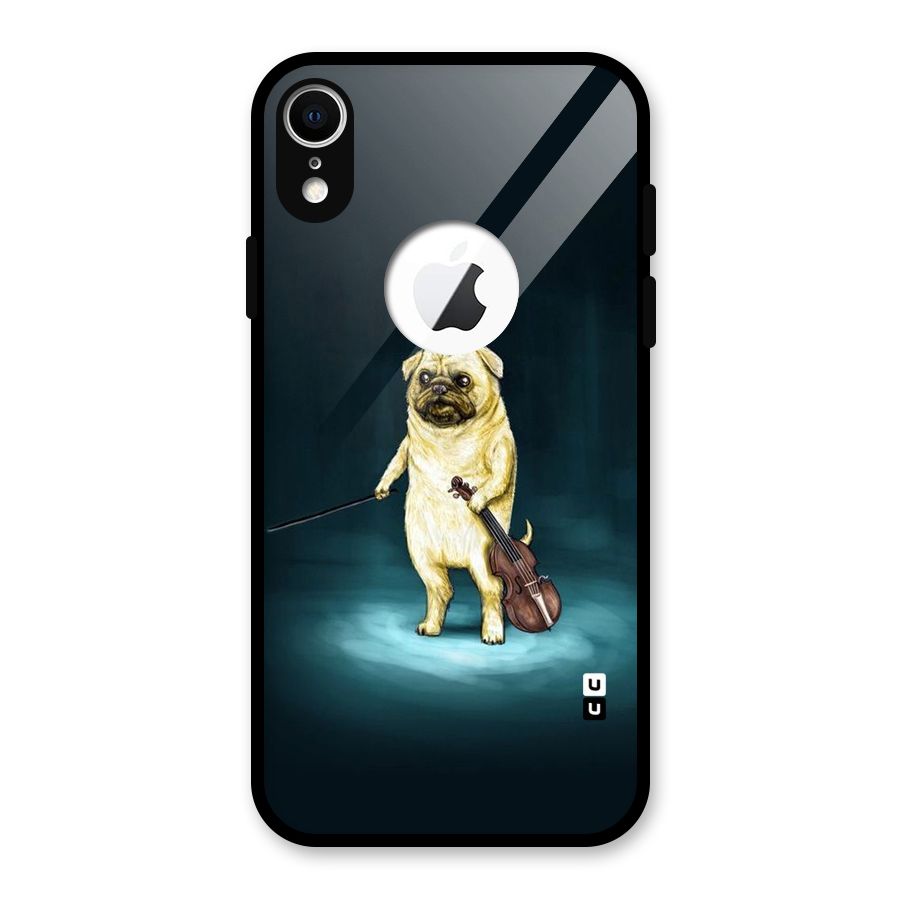 Violin Master Glass Back Case for iPhone XR Logo Cut