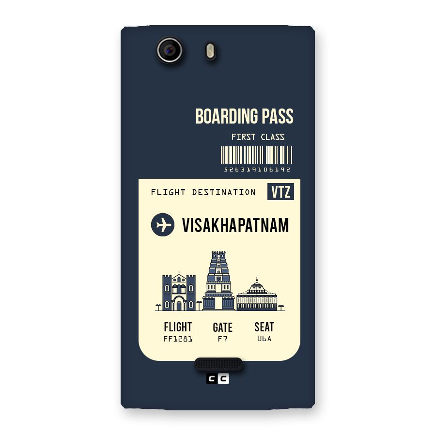 Vishakapatnam Boarding Pass Back Case for Canvas Nitro 2 E311