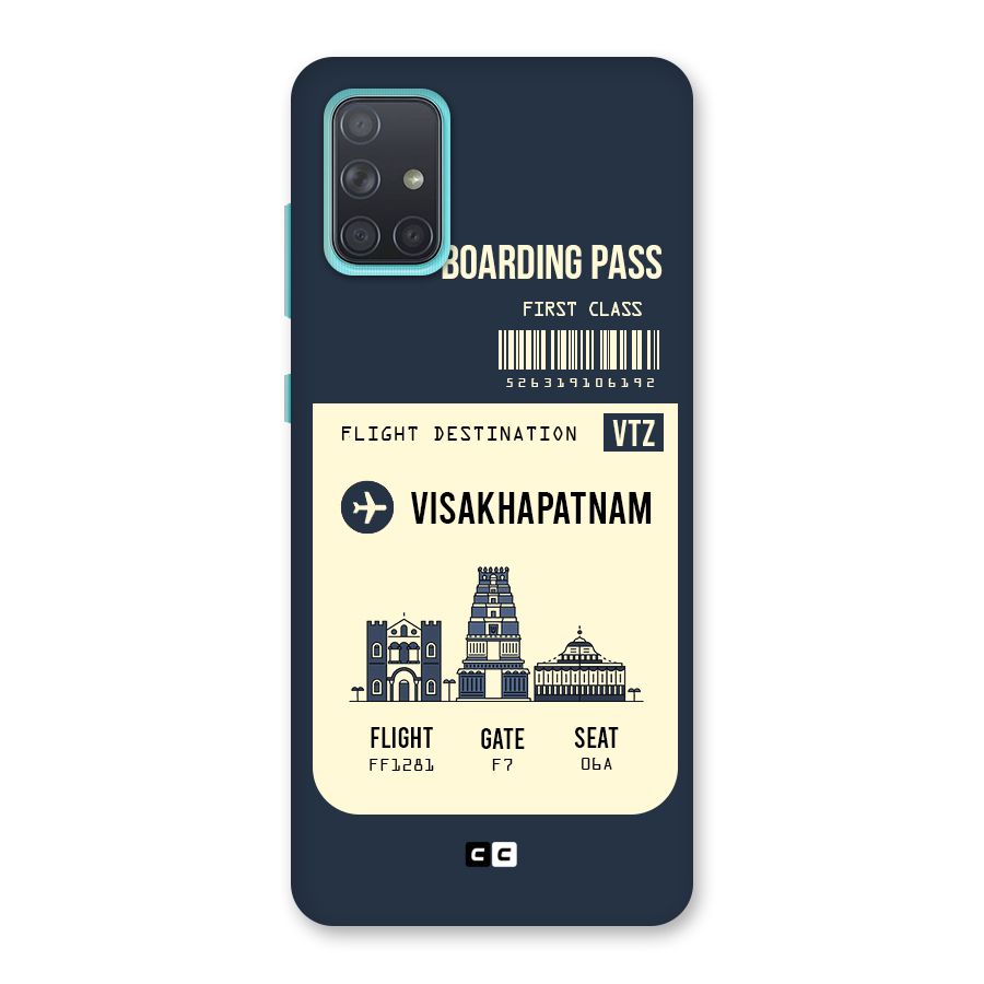 Vishakapatnam Boarding Pass Back Case for Galaxy A71