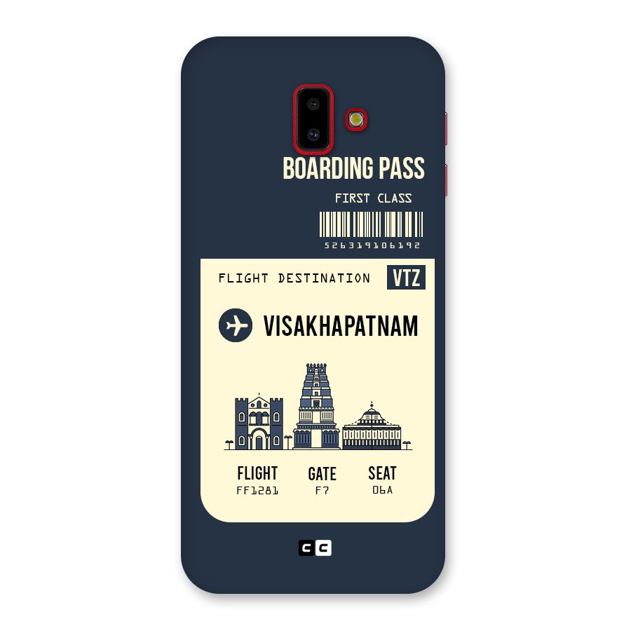Vishakapatnam Boarding Pass Back Case for Galaxy J6 Plus