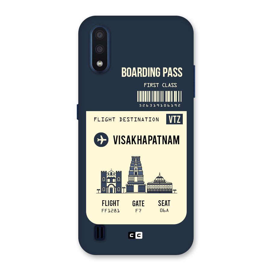 Vishakapatnam Boarding Pass Back Case for Galaxy M01