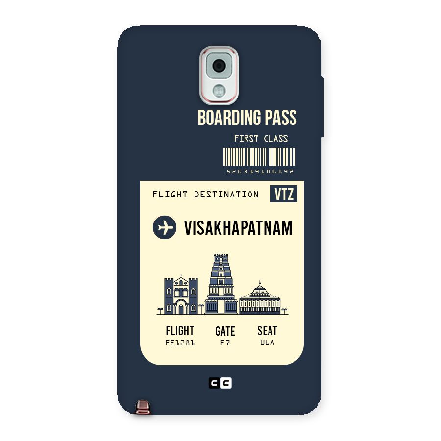 Vishakapatnam Boarding Pass Back Case for Galaxy Note 3
