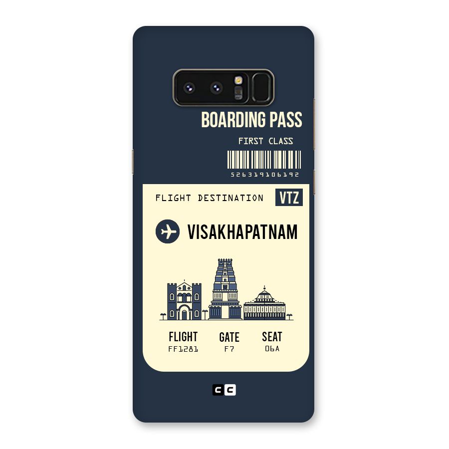 Vishakapatnam Boarding Pass Back Case for Galaxy Note 8