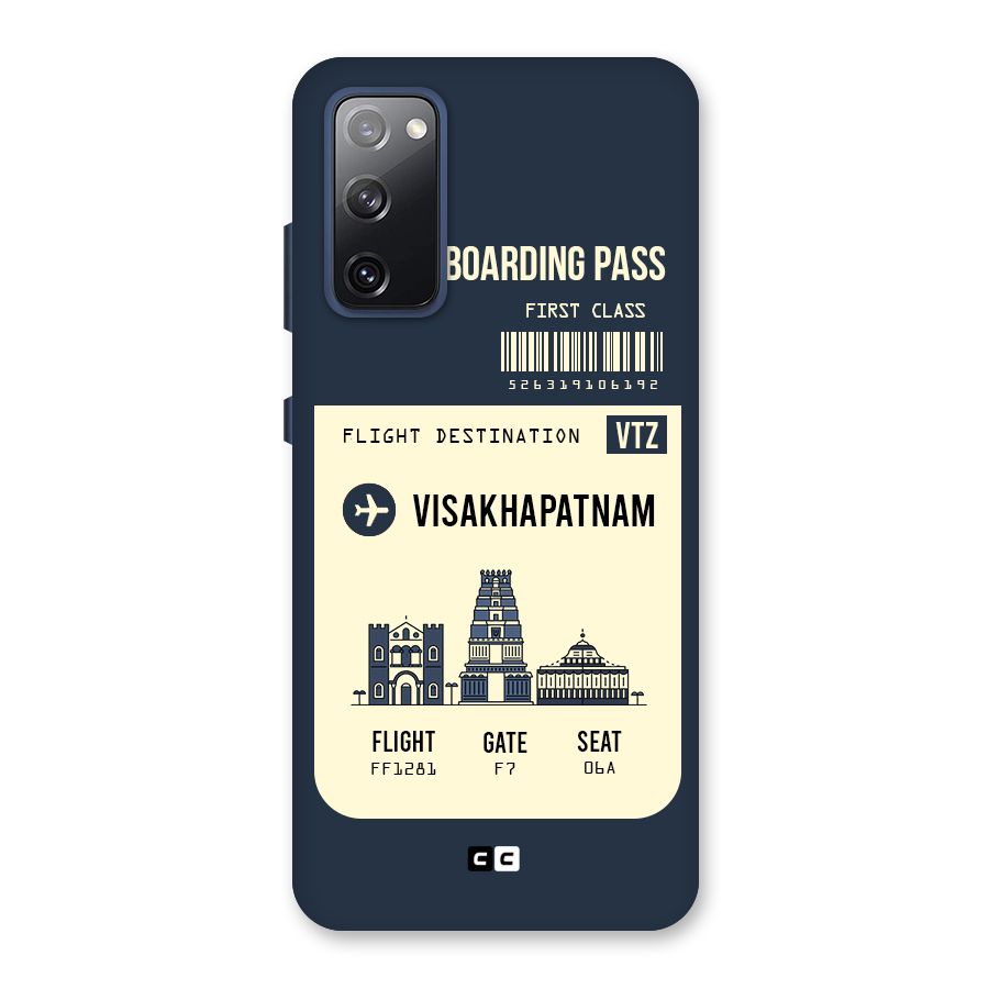 Vishakapatnam Boarding Pass Back Case for Galaxy S20 FE