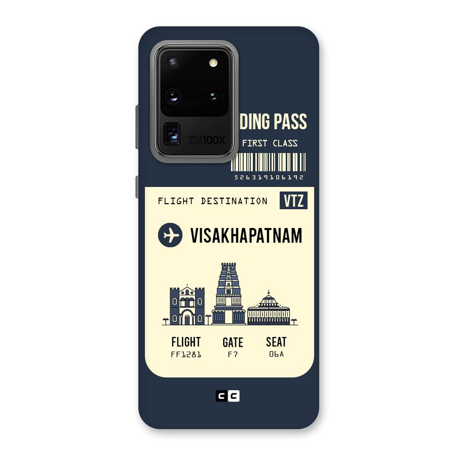 Vishakapatnam Boarding Pass Back Case for Galaxy S20 Ultra