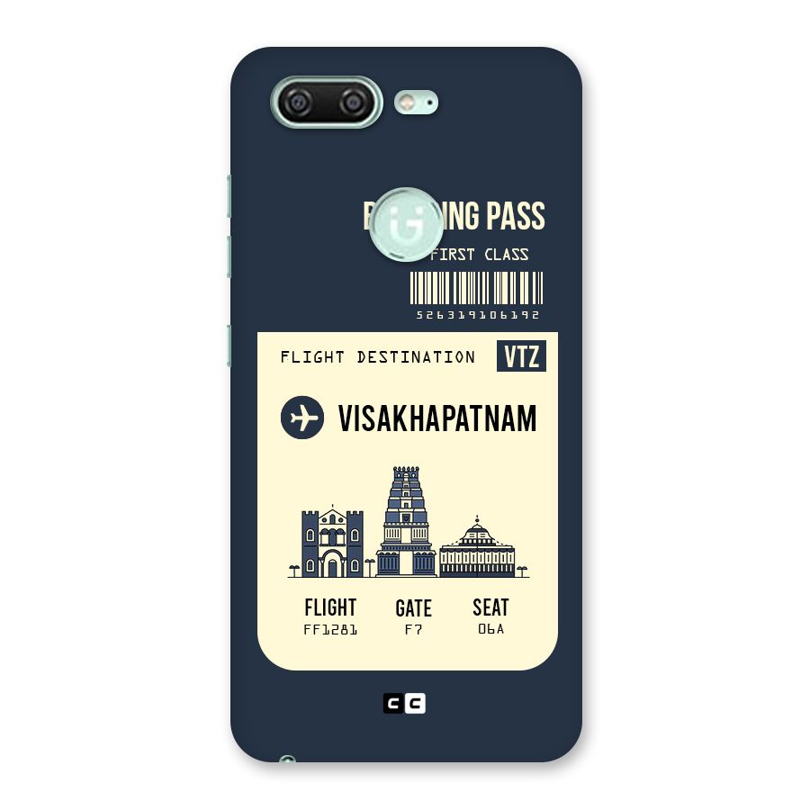 Vishakapatnam Boarding Pass Back Case for Gionee S10