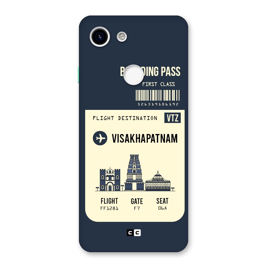 Vishakapatnam Boarding Pass Back Case for Google Pixel 3