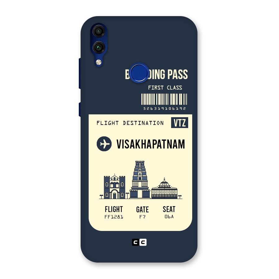 Vishakapatnam Boarding Pass Back Case for Honor 8C