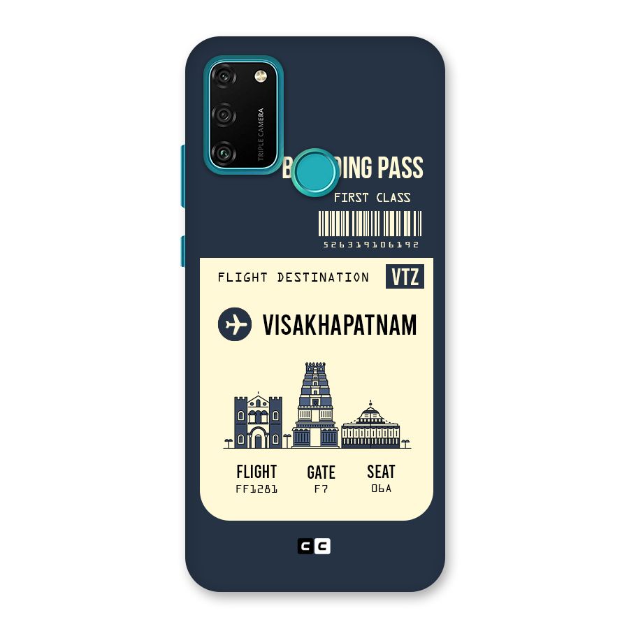 Vishakapatnam Boarding Pass Back Case for Honor 9A