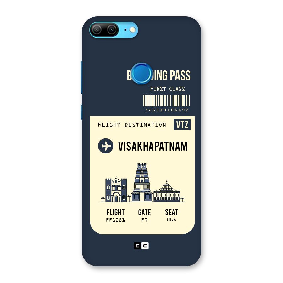 Vishakapatnam Boarding Pass Back Case for Honor 9 Lite