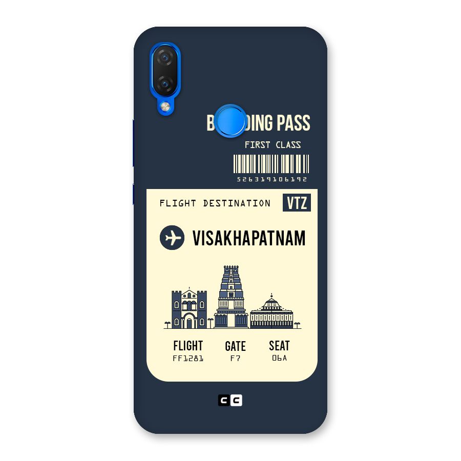 Vishakapatnam Boarding Pass Back Case for Huawei P Smart+