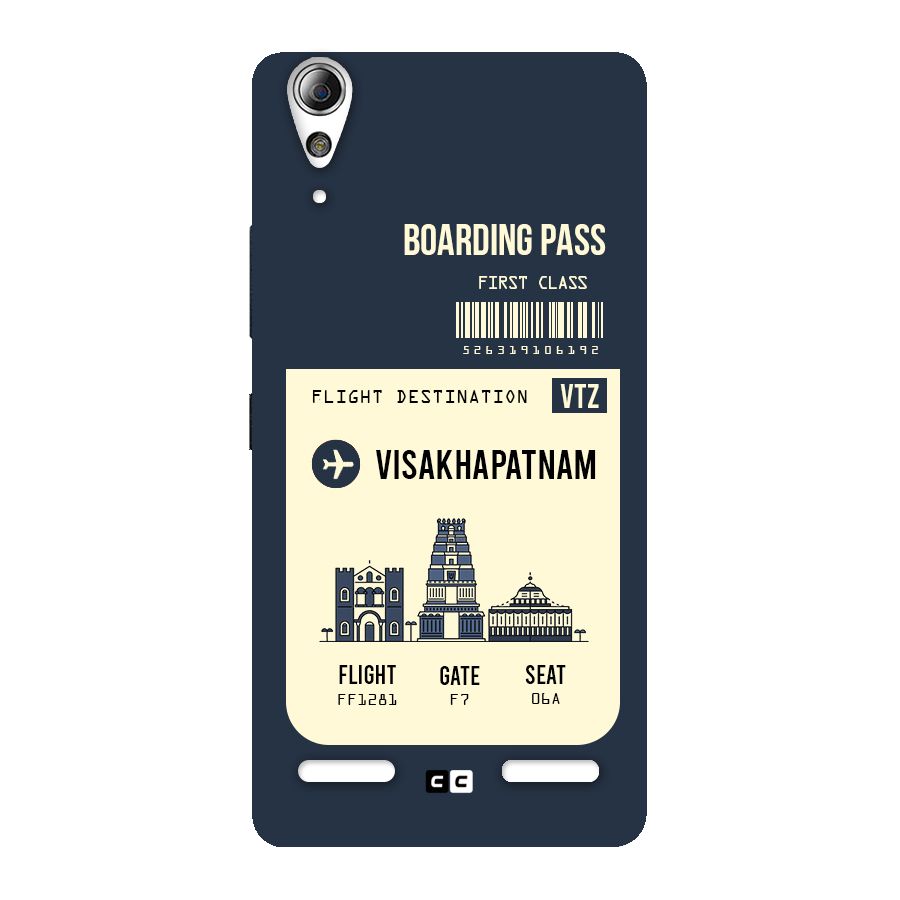 Vishakapatnam Boarding Pass Back Case for Lenovo A6000