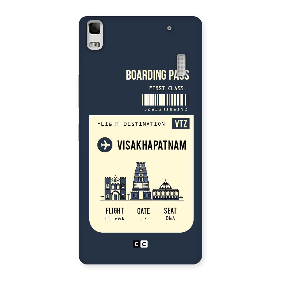 Vishakapatnam Boarding Pass Back Case for Lenovo K3 Note
